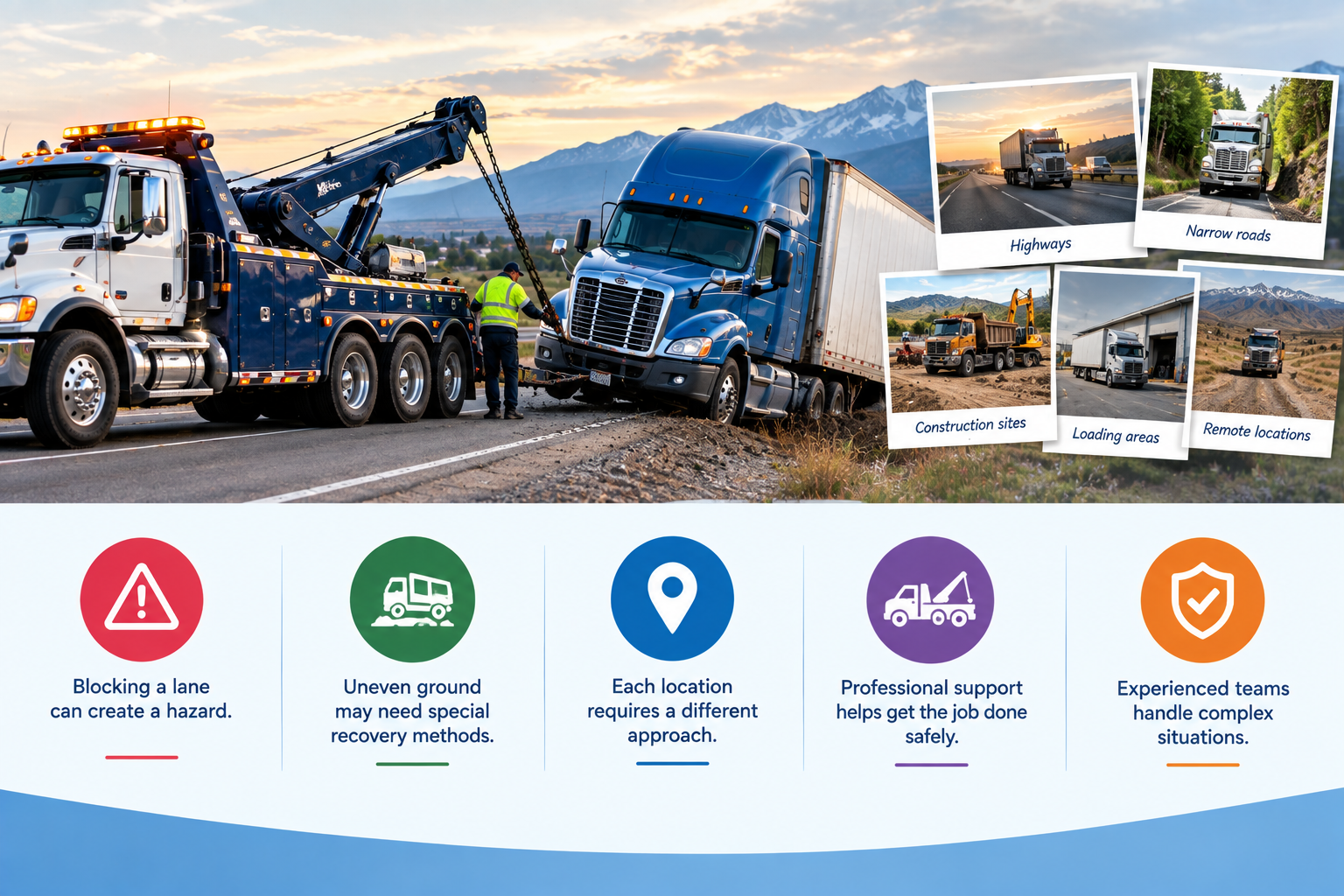 Heavy Vehicles Can Break Down in Difficult Locations