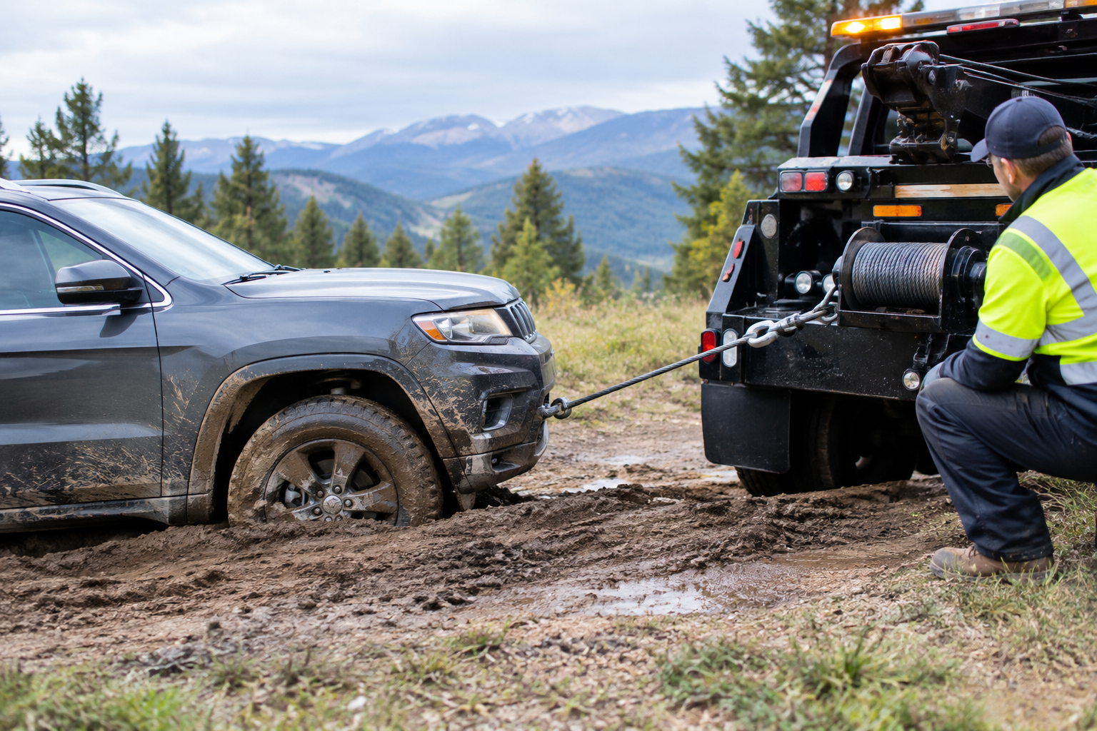How Does Winch Outs Service Aurora Co Recover Stuck Vehicles Safely