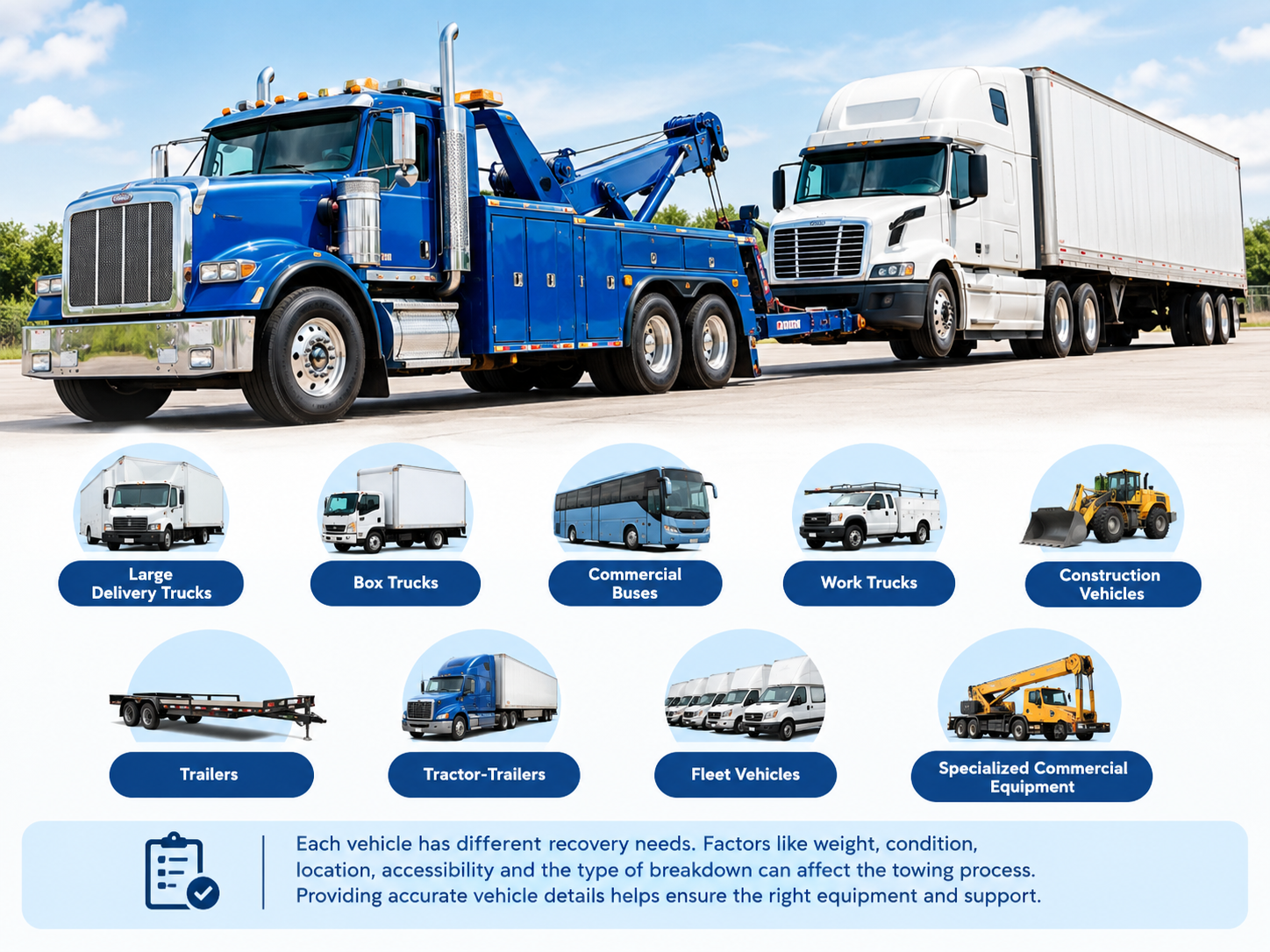 What Types of Commercial Vehicles May Need Heavy-Duty Towing