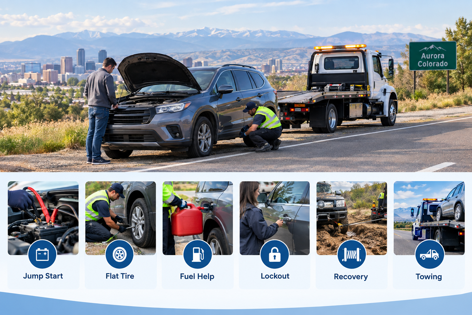 What Does Roadside Assistance Aurora Co Include for Local Drivers?